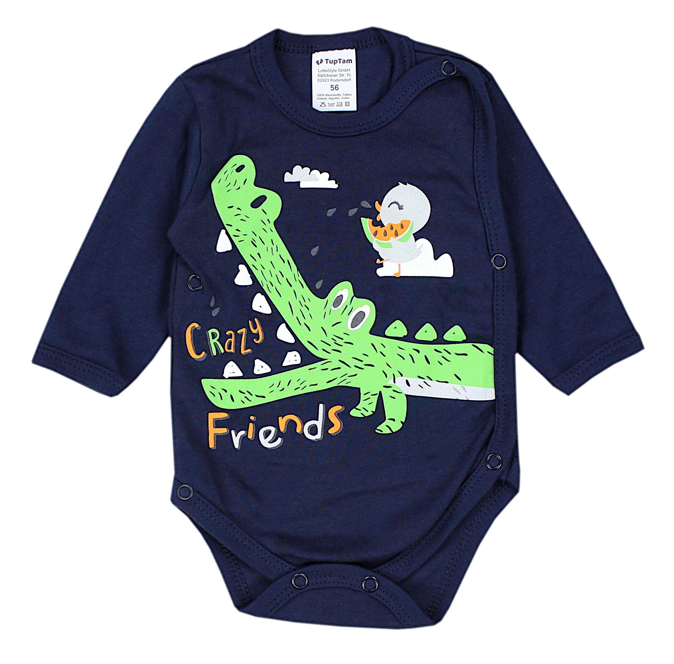 TupTam Langarmwickelbody TupTam Baby Langarm Wickelbody Mädchen Body Jungen im 5er Set