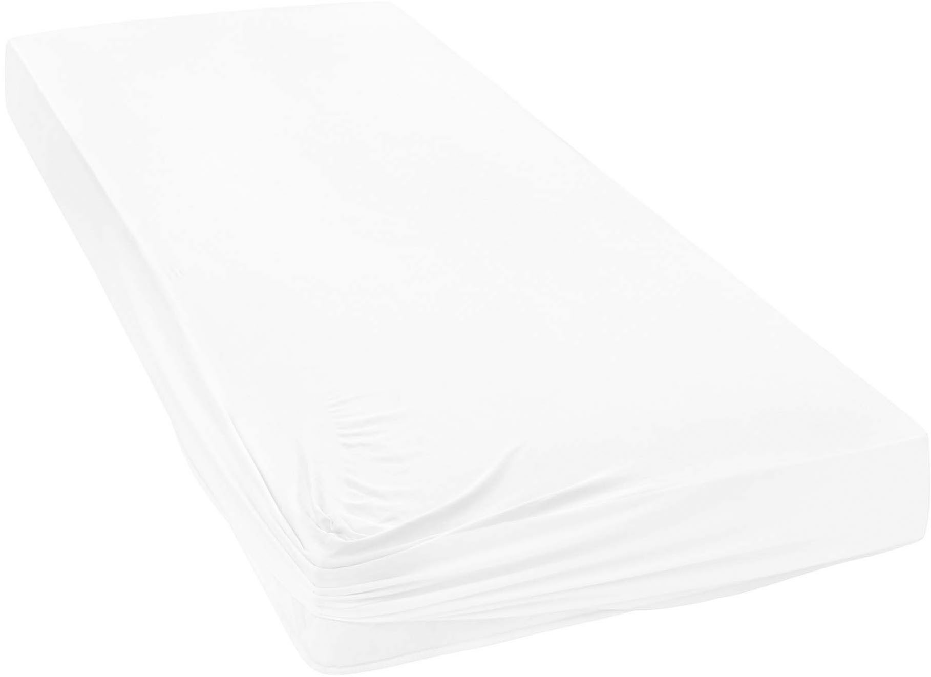 Janine Spannbettlaken ELASTIC 5002, Jersey-Elasthan, Gummizug: rundum, (1 Stück), für Matratzen bis 35 cm Höhe, 95% Baumwolle, hochwertig, langlebig