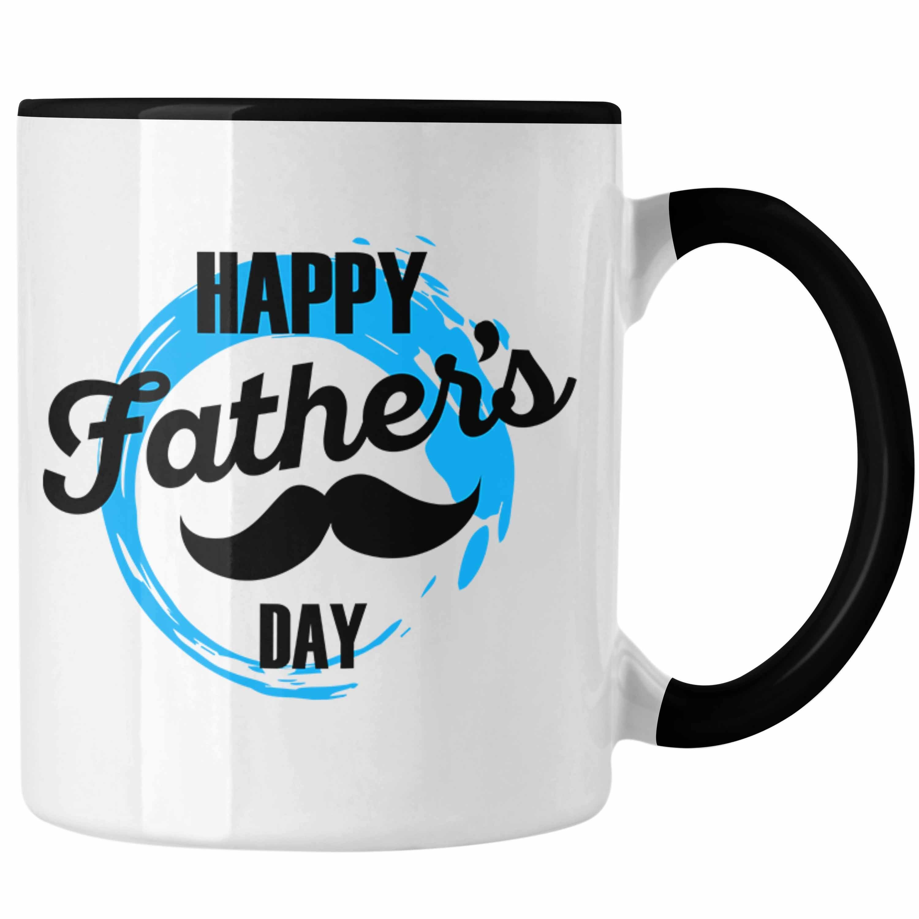 Trendation Tasse Tasse für Papa Happy Father's Day Geschenk für den Vatertag Schwarz