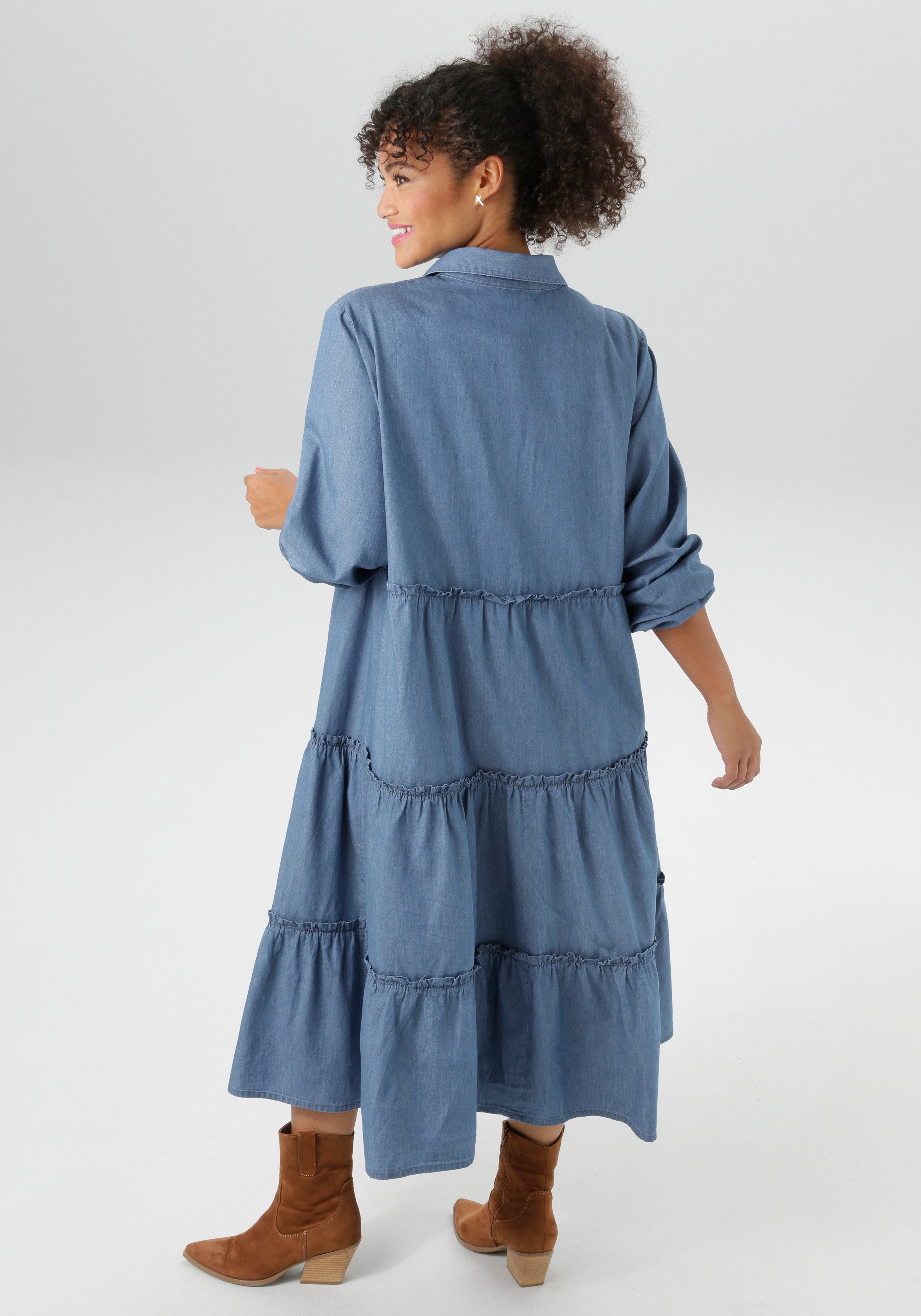 Aniston PLUS Jeanskleid in Denimqualität