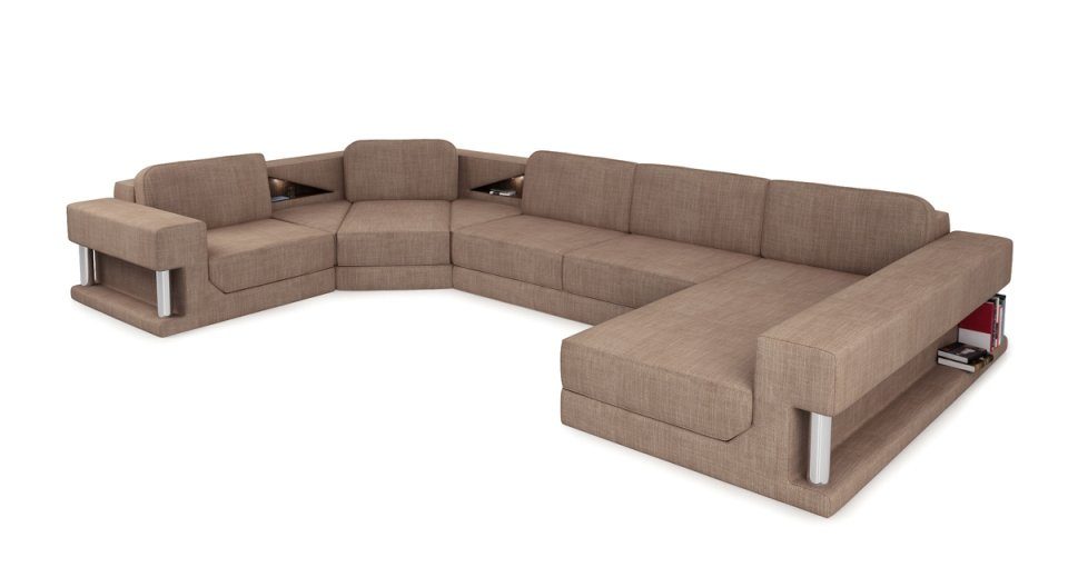 JVmoebel Ecksofa Modern Polster Ecksofa Leder Wohnlandschaft Sofa Couch Design