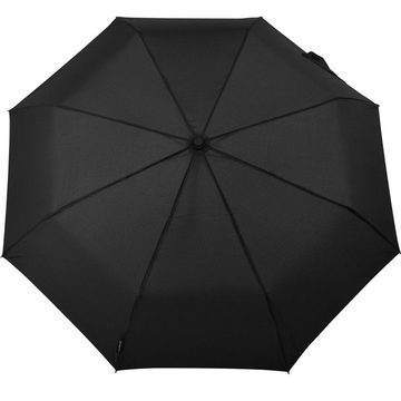 Impliva Taschenregenschirm miniMAX® Herren Auf-Zu-Automatik Rundhakengriff, klassisch elegant