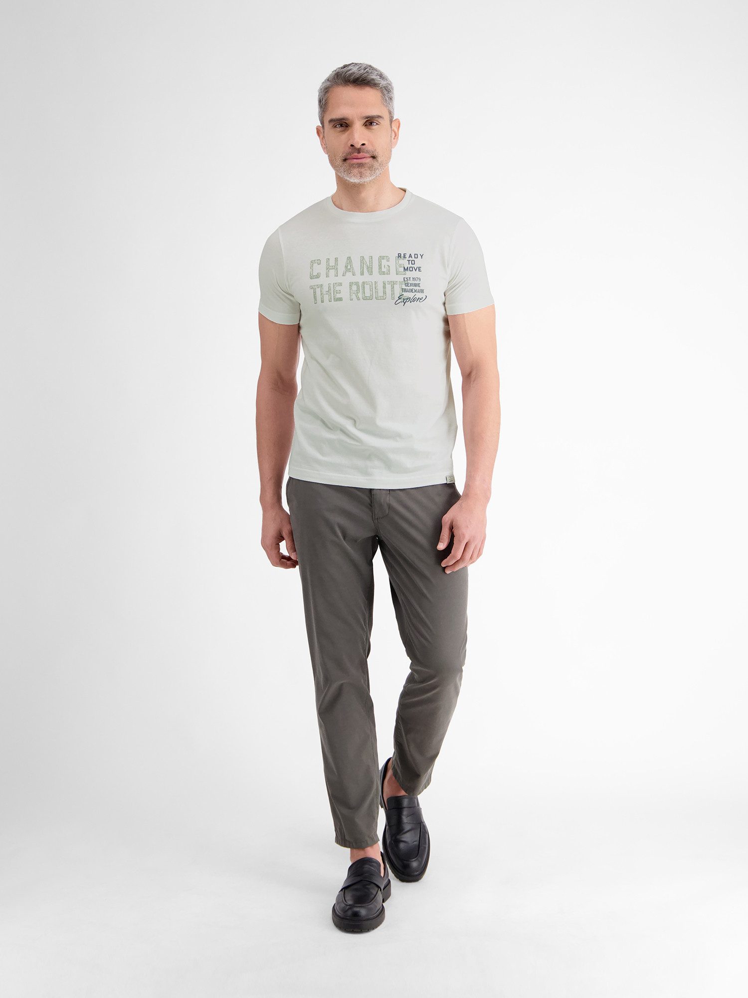 LERROS T-Shirt Unifarbenes T-Shirt mit Print günstig online kaufen