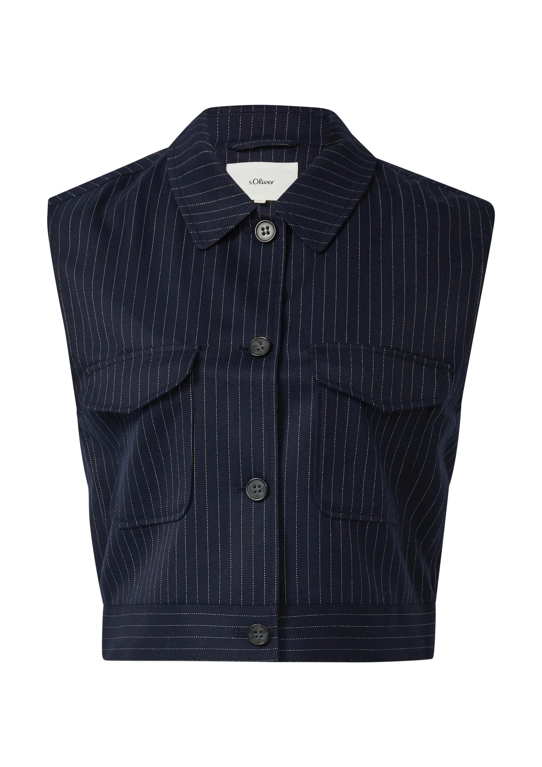 s.Oliver Funktionsweste Indoor-Weste Verkürzte Weste im Relaxed Fit mit ela günstig online kaufen