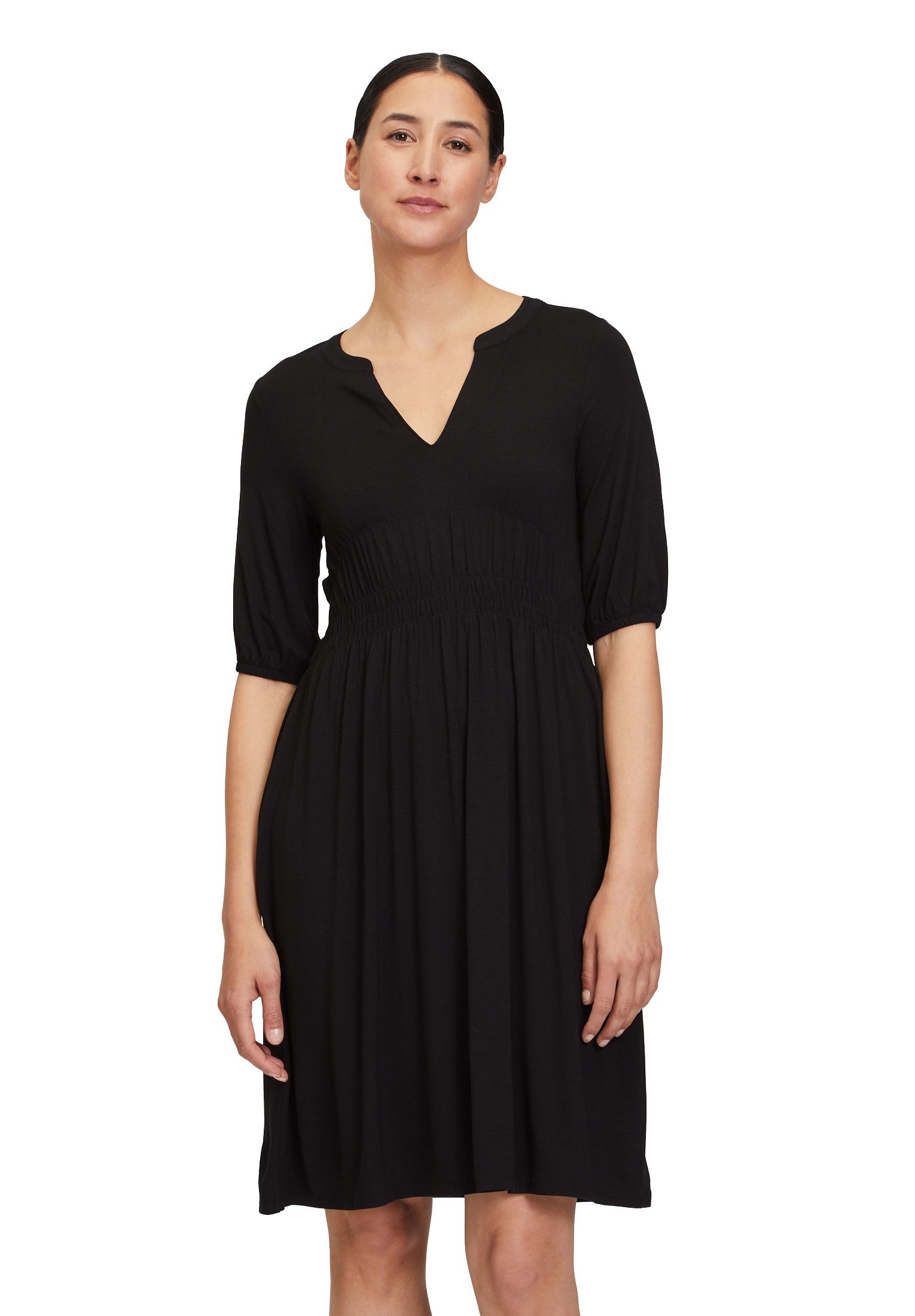 Jerseykleid Cartoon Jerseykleid mit Raffung