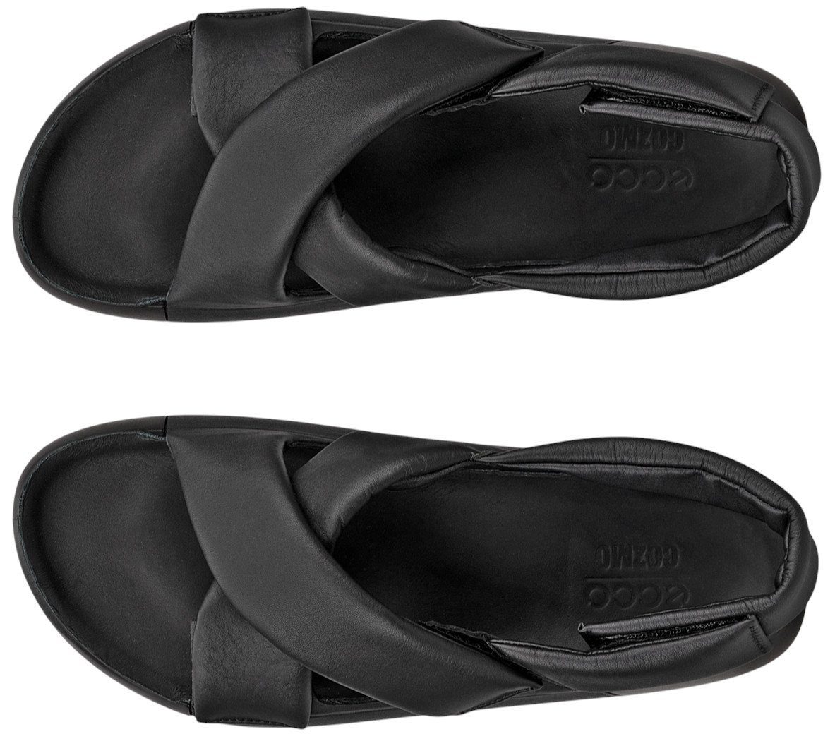 Ecco Cozmo Croos (Vollnarbenleder) schwarz Damen Sandale günstig online kaufen