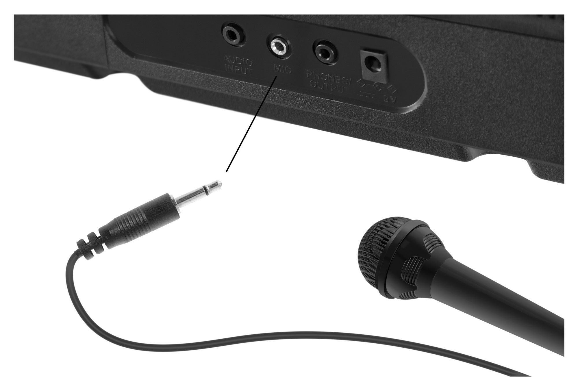 McGrey Bongo M35 dynamisches Mikrofon mit 3,5-mm-Klinkenstecker, inkl. Stimmschlüssel, Bongotrommeln mit stimmbaren Naturfellen