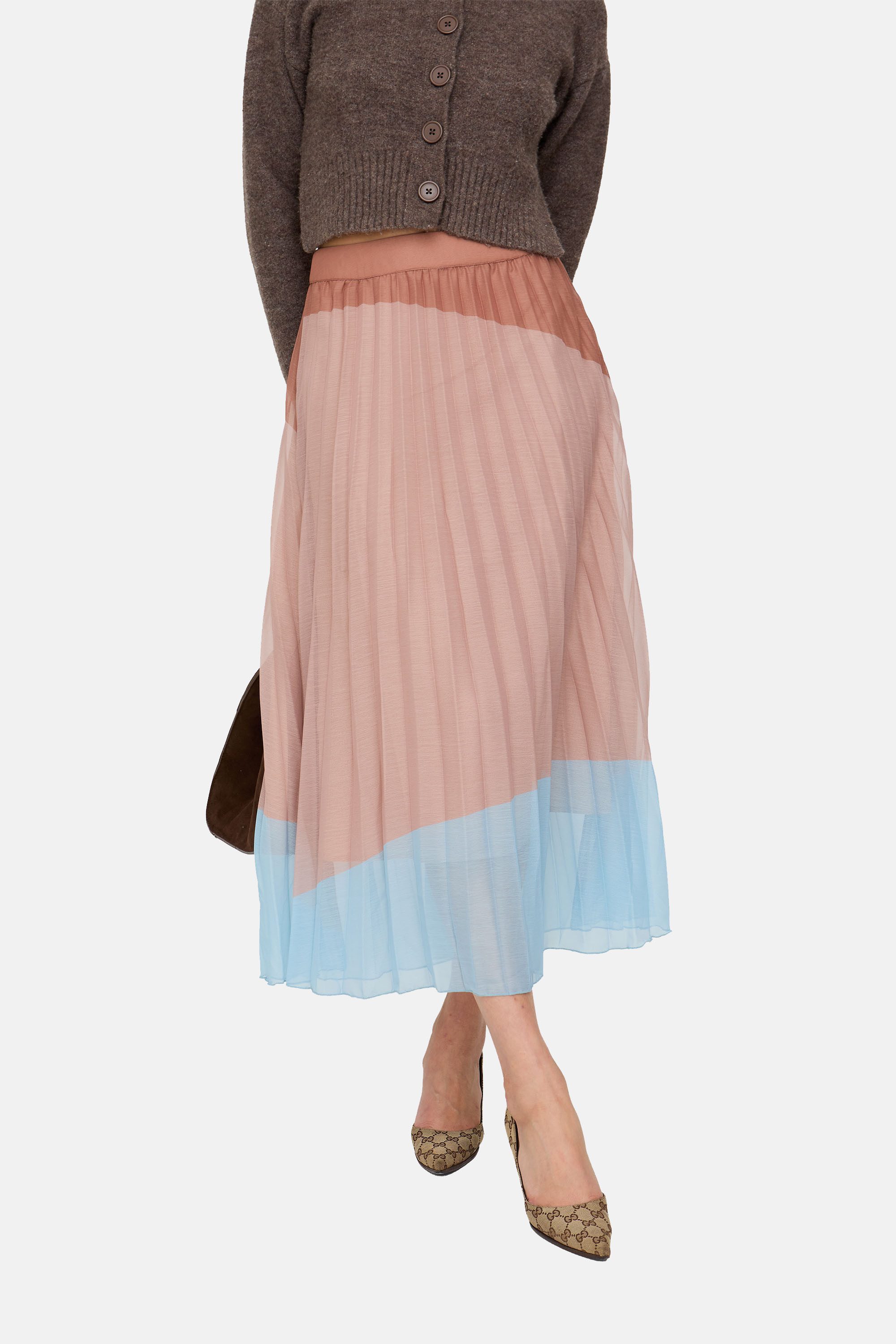 Lily and Lionel Midirock Ladbarn Colour Block Pleated Maxi Skirt In Multi D günstig online kaufen
