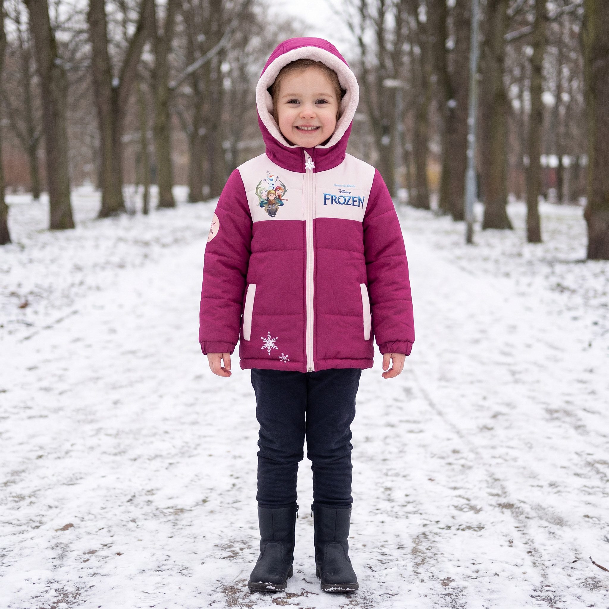Disney Winterjacke Disney Die Eiskönigin Mädchen Kinder Jacke Kapuze Gr. 92-128