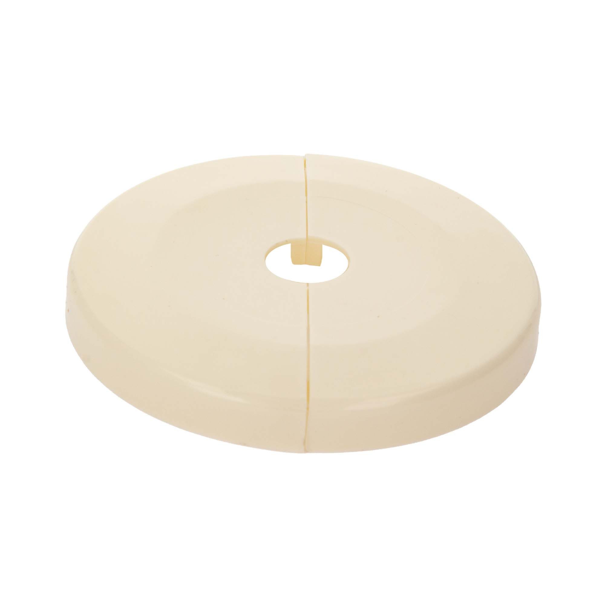 tecuro Badarmatur Scharnierrosette Ø 85 mm x Höhe 8 mm - Kunststoff ABS weiß