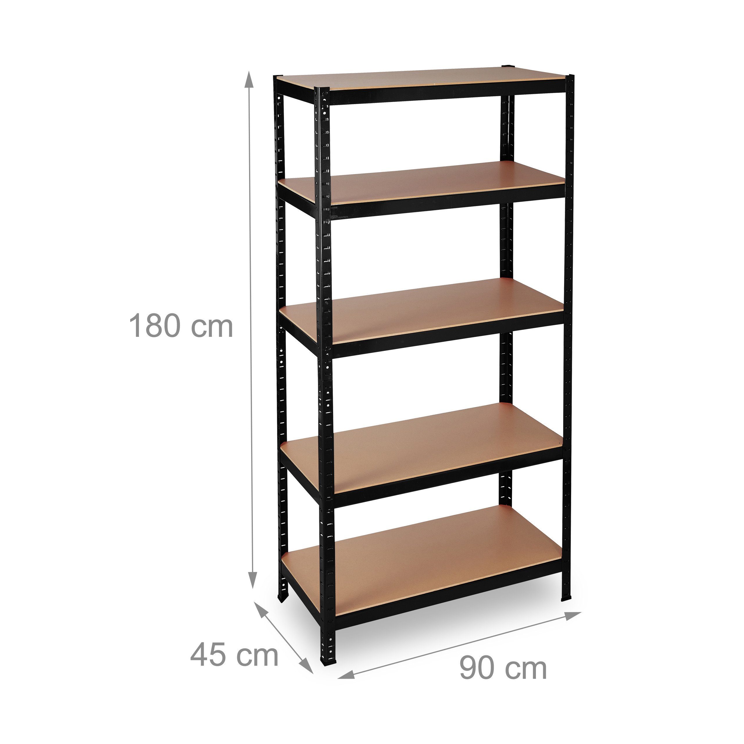 relaxdays Schwerlastregal 1325 kg schwarz