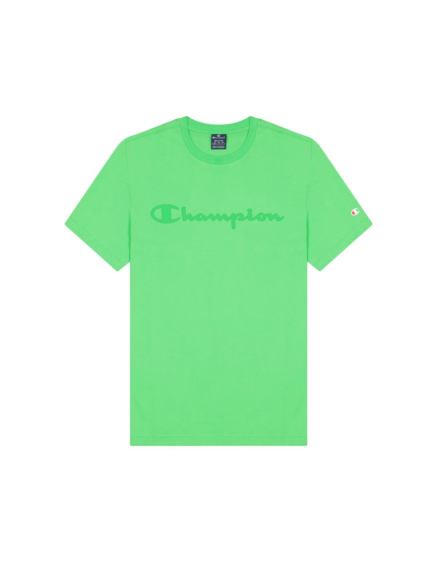 Baumwolle grün Rundhals-T-Shirt T-Shirt Shirt mit Champion aus