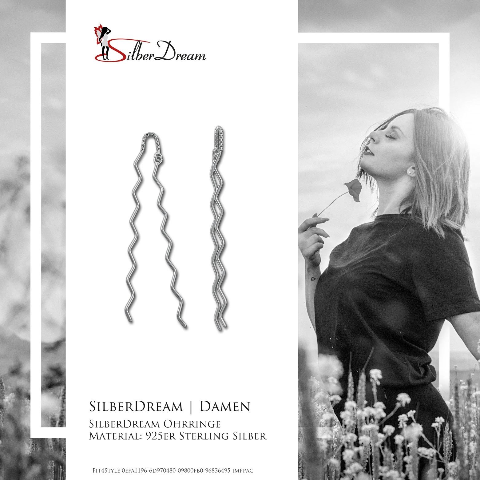 SilberDream Paar Ohrhänger SilberDream Ohrringe Damen-Schmuck 925er (Ohrhänger), Damen Ohrhänger ZickZack aus 925 Sterling Silber, Farbe: silber
