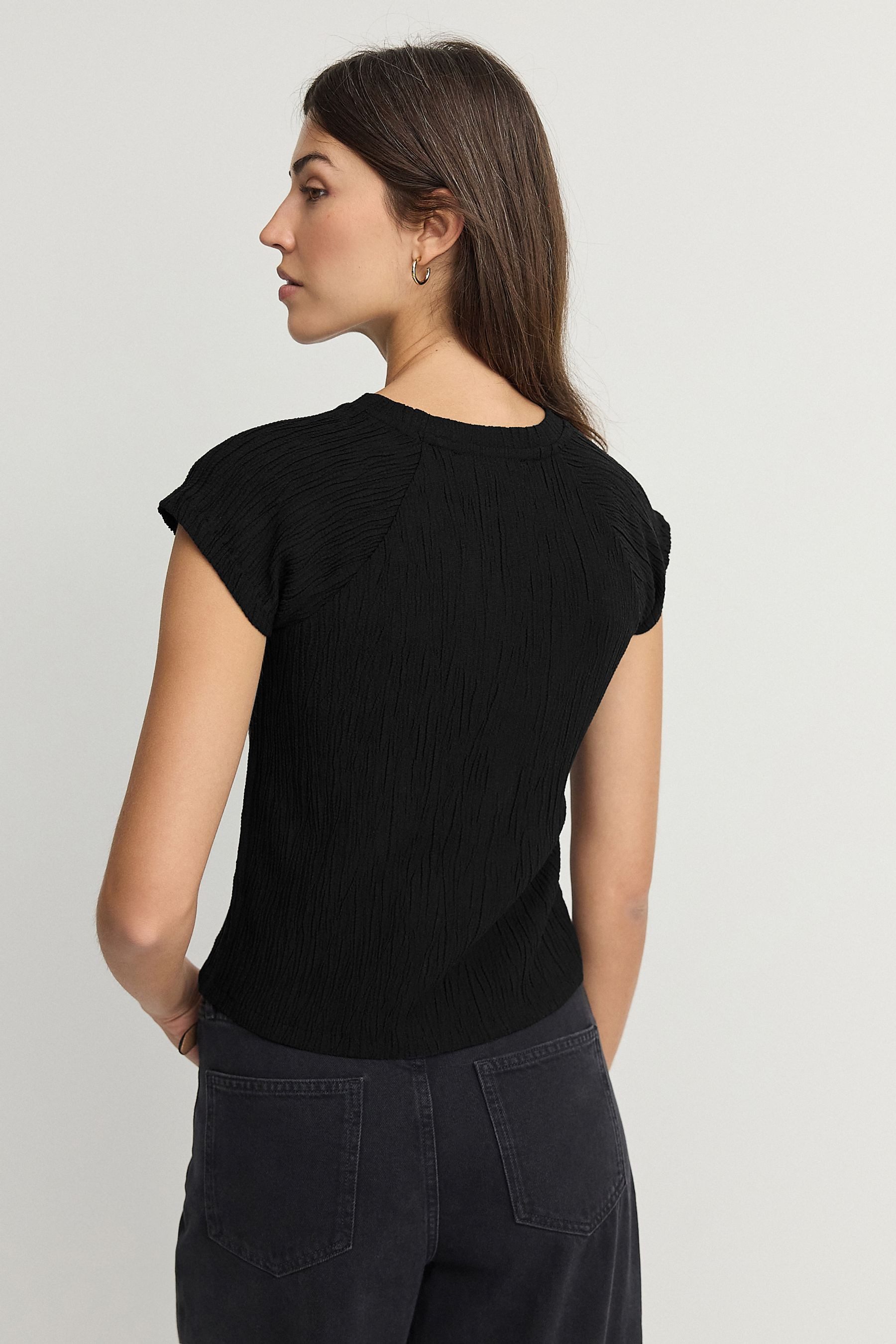 Next T-Shirt Strukturiertes Top mit kurzen günstig online kaufen