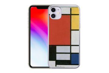 MuchoWow Handyhülle Komposition 2 in Rot Blau und Gelb - Piet Mondrian, Handyhülle Apple iPhone 11, Smartphone-Bumper, Print, Handy