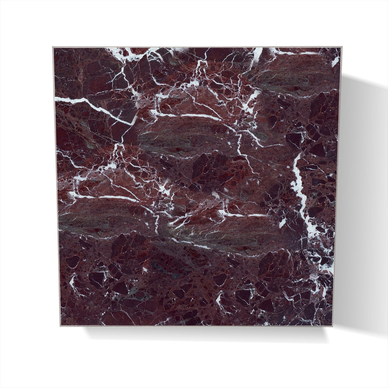 Wallario Schlüsselkasten Roter Marmor-Optik (1 St., inkl. Aufhängeset), 30x30cm