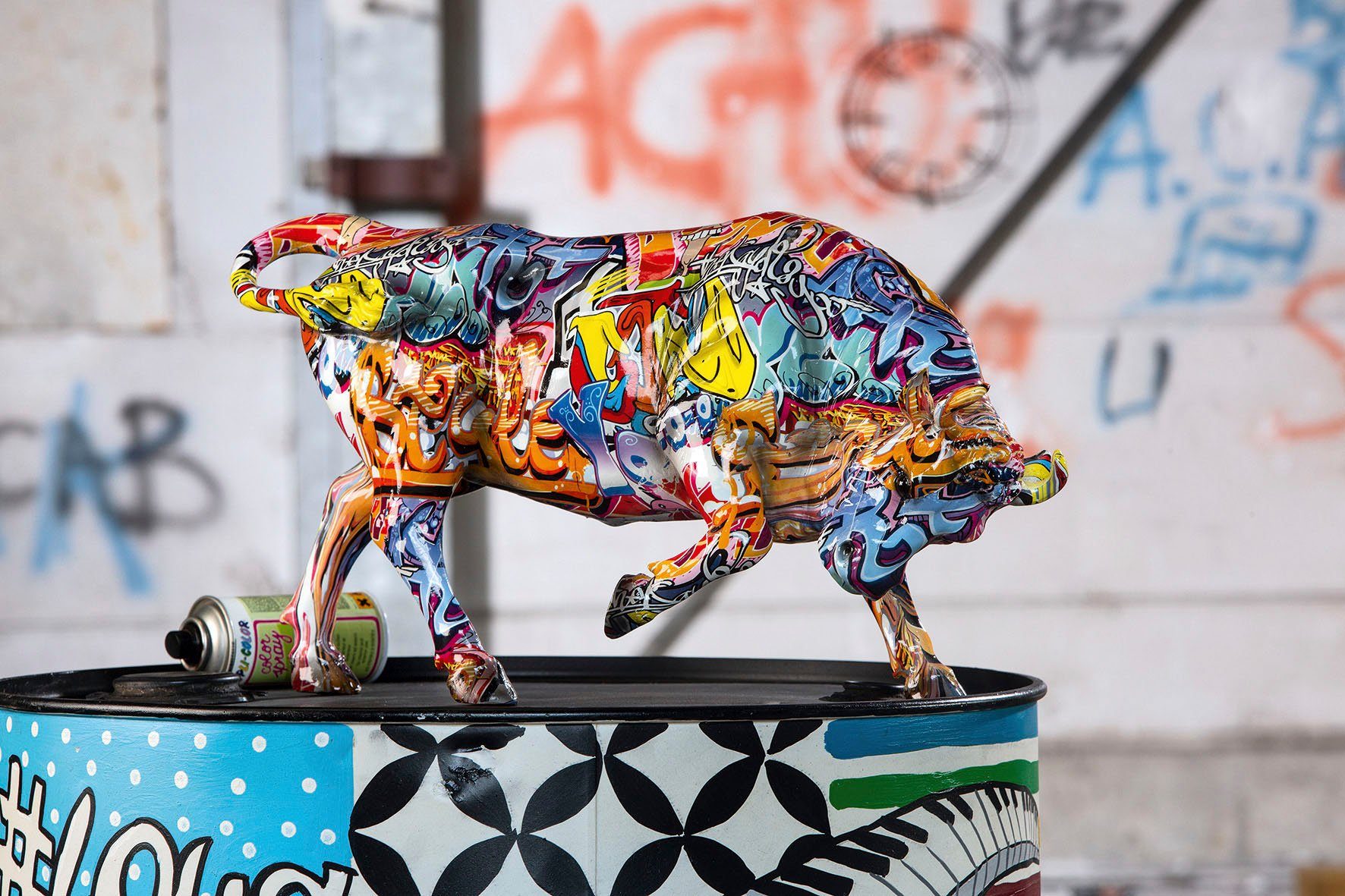 Tierfigur Stier Street Art