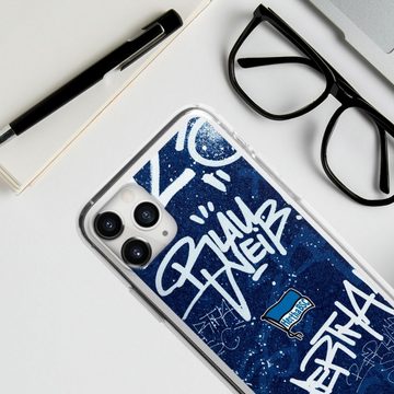 DeinDesign Handyhülle Hertha BSC Graffiti Offizielles Lizenzprodukt Street Graffiti, Apple iPhone 11 Pro Max Silikon Hülle Bumper Case Handy Schutzhülle