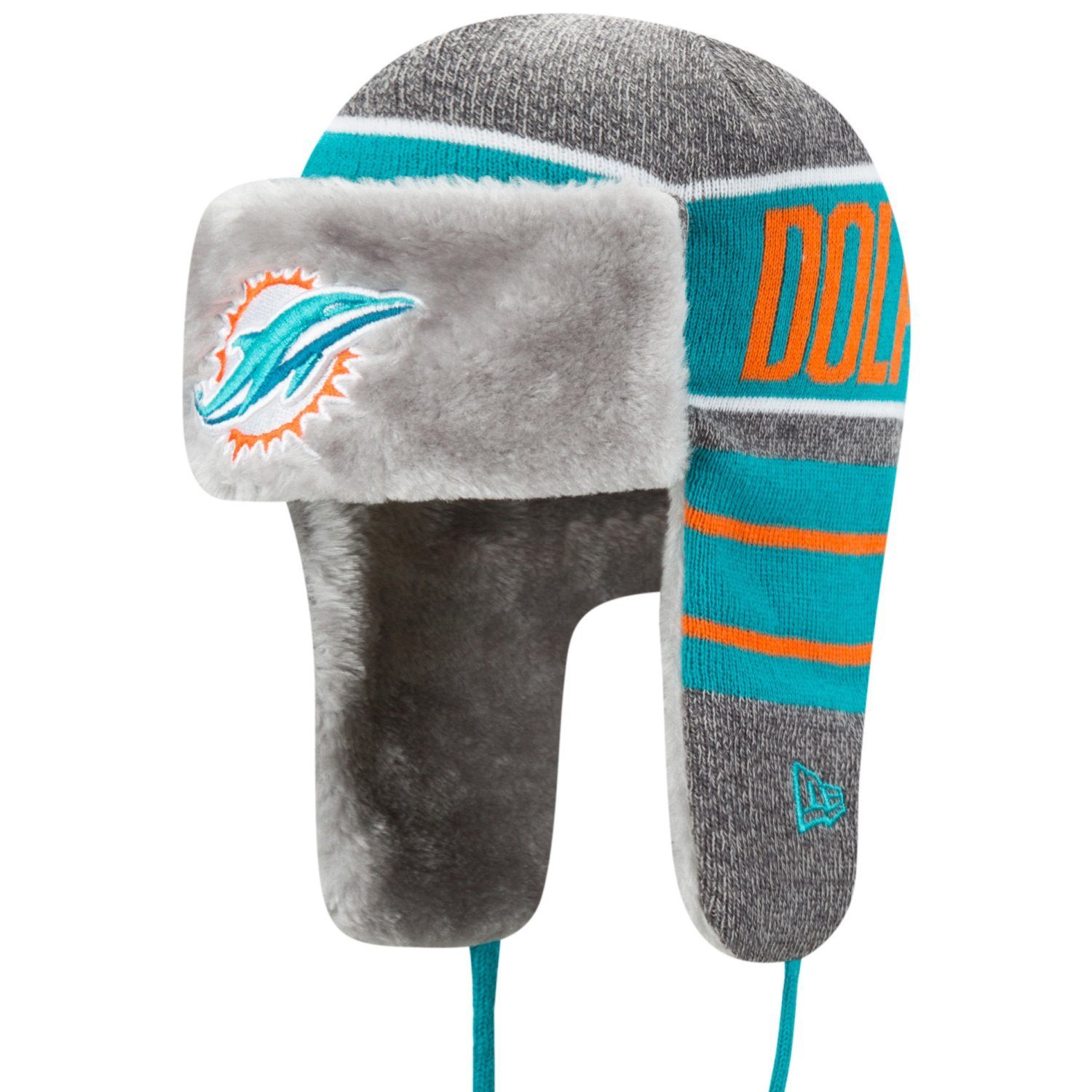 Team Fleecemütze FROSTY New NFL Era mit Miami TRAPPER Kunstpelz Dolphins