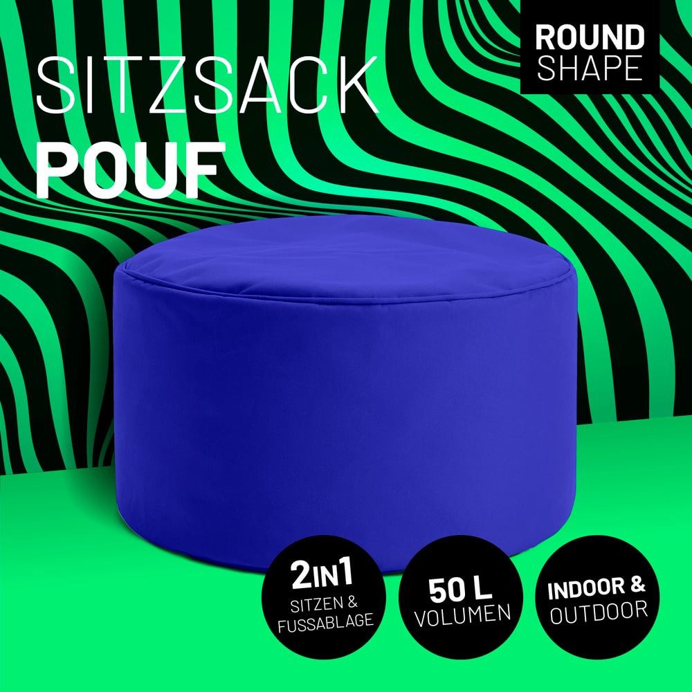 Lumaland Sitzsack Pouf 50L kompakt Hocker, günstig online kaufen