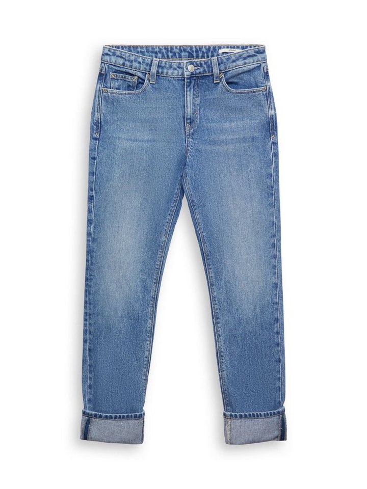 Esprit Straight-Jeans Jeans mit geradem Bein und mittlerer Bundhöhe,  Nachhaltiger Baumwollmix mit Lyocell für zusätzlichen Stretchkomfort