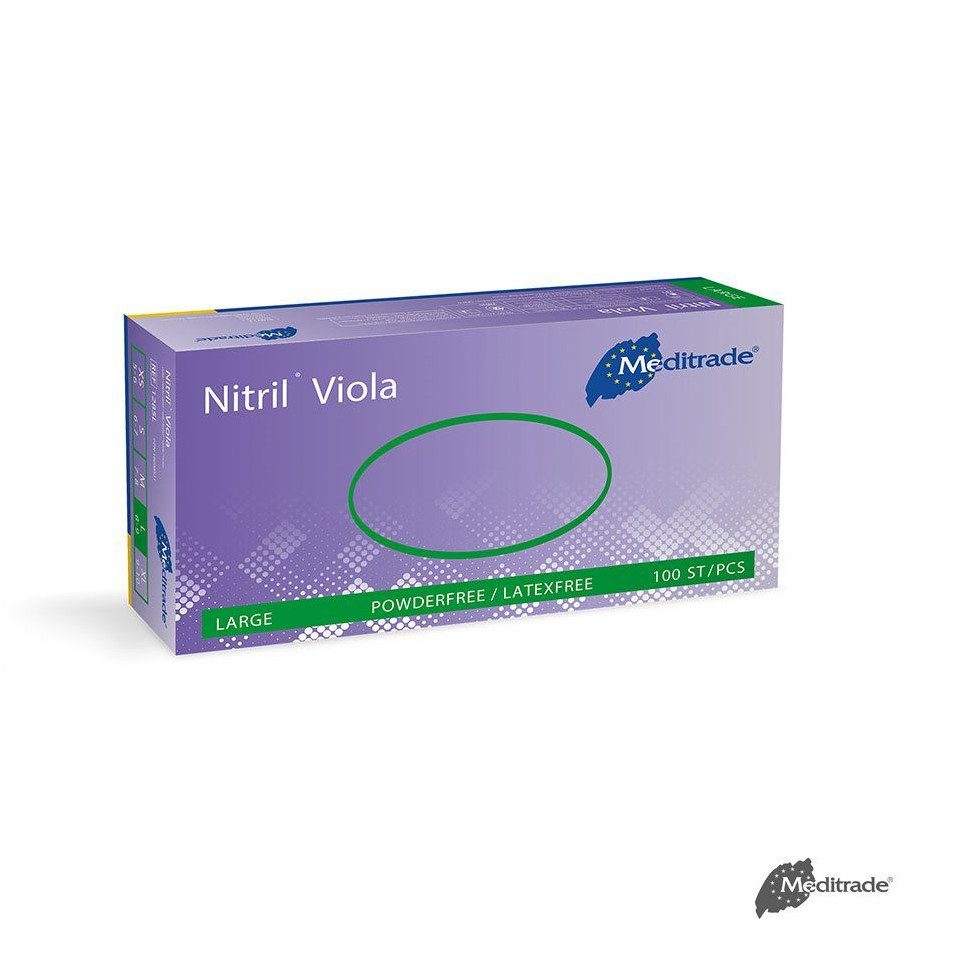 Nitril-Handschuhe Nitril Viola U.-Handschuhe PF, Gr. XS/S/M/L/XL