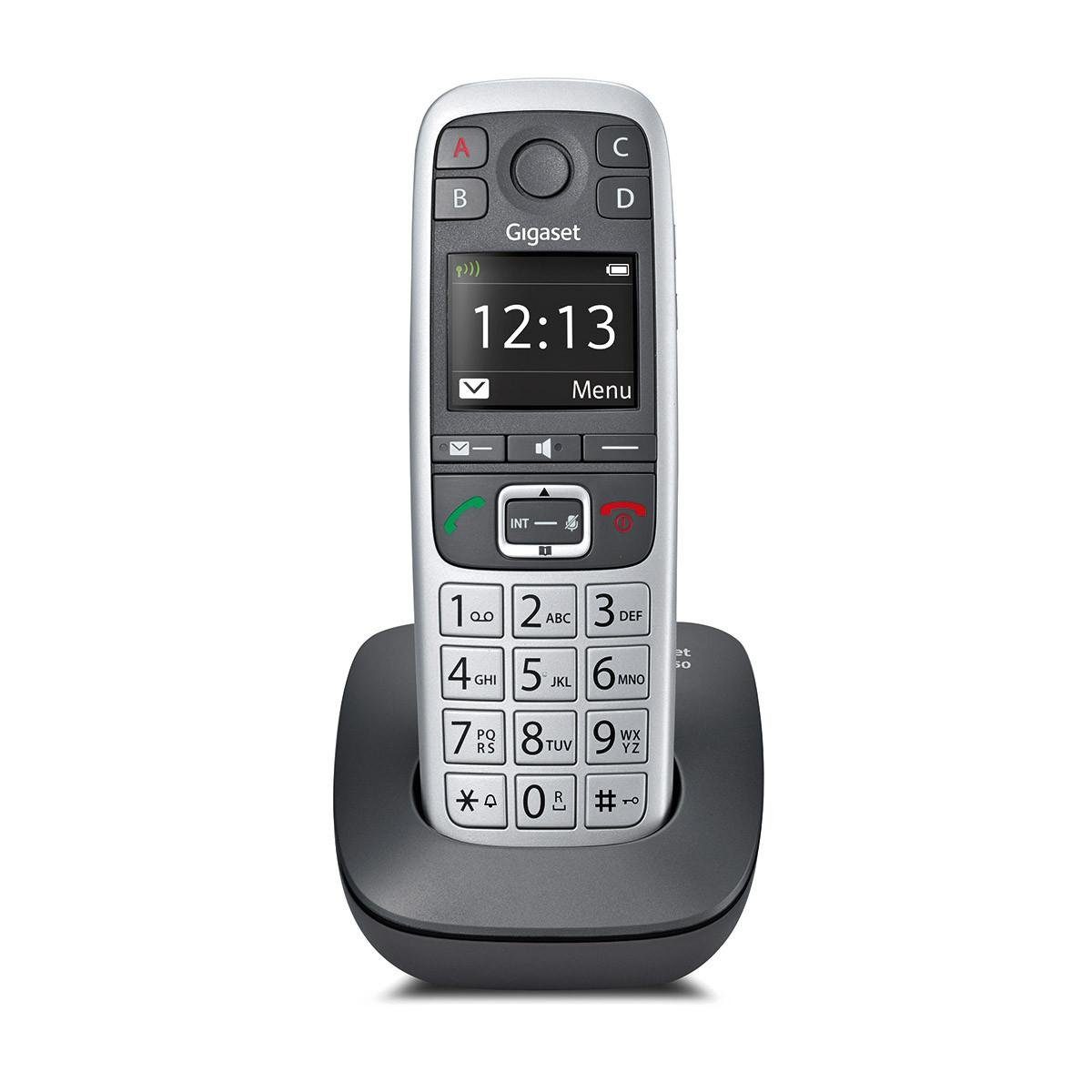 Gigaset E 560 Festnetztelefon (Mobilteile: 1, Hörgerätekompatibel, SOS-Funktion, Freisprechen)