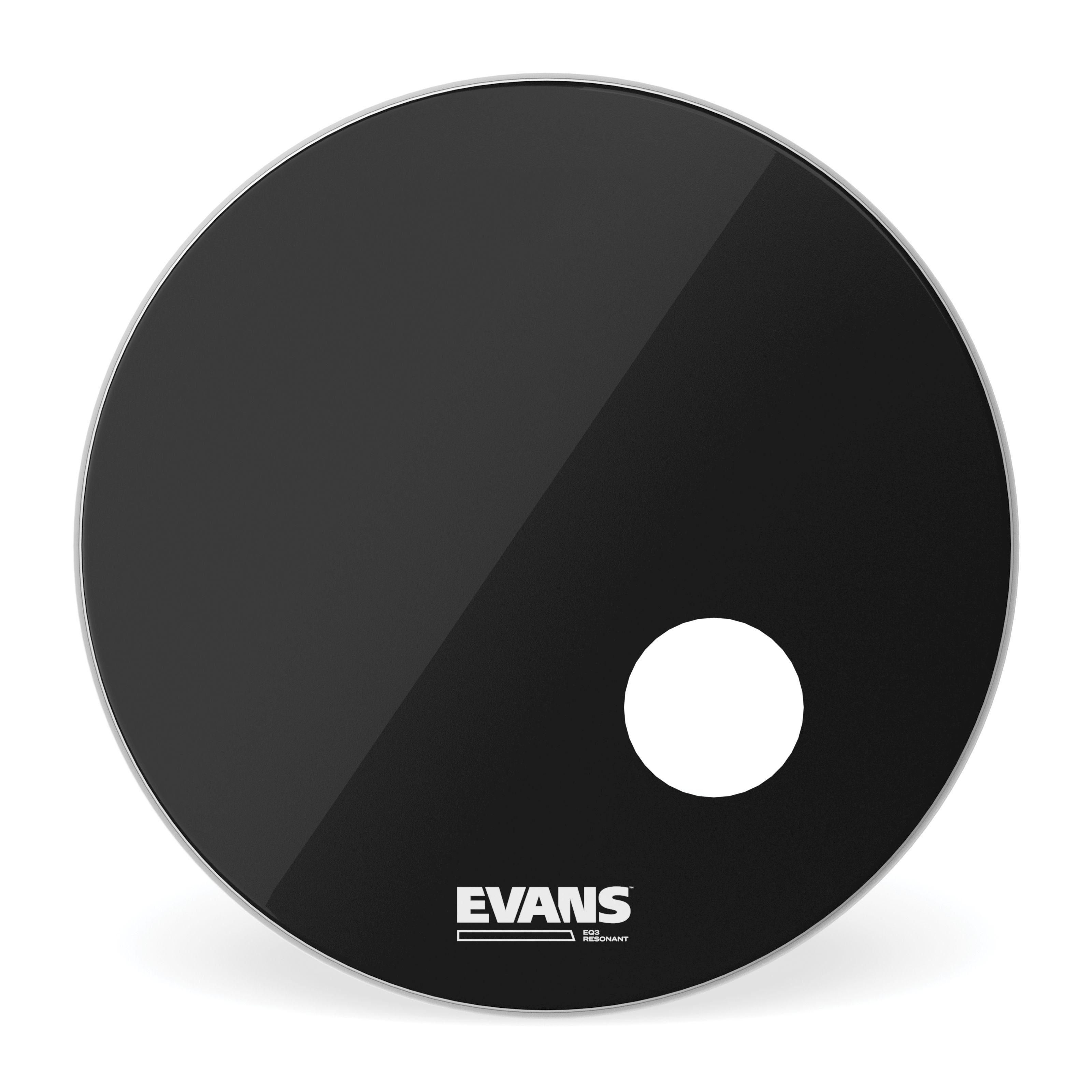 Evans Spielzeug-Musikinstrument, EQ3 Black 22" Bass Drum Drum - Reso BD22RB Fell Bass