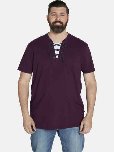 Charles Colby T-Shirt EARL PHILLINS mit Schnürung am Ausschnitt