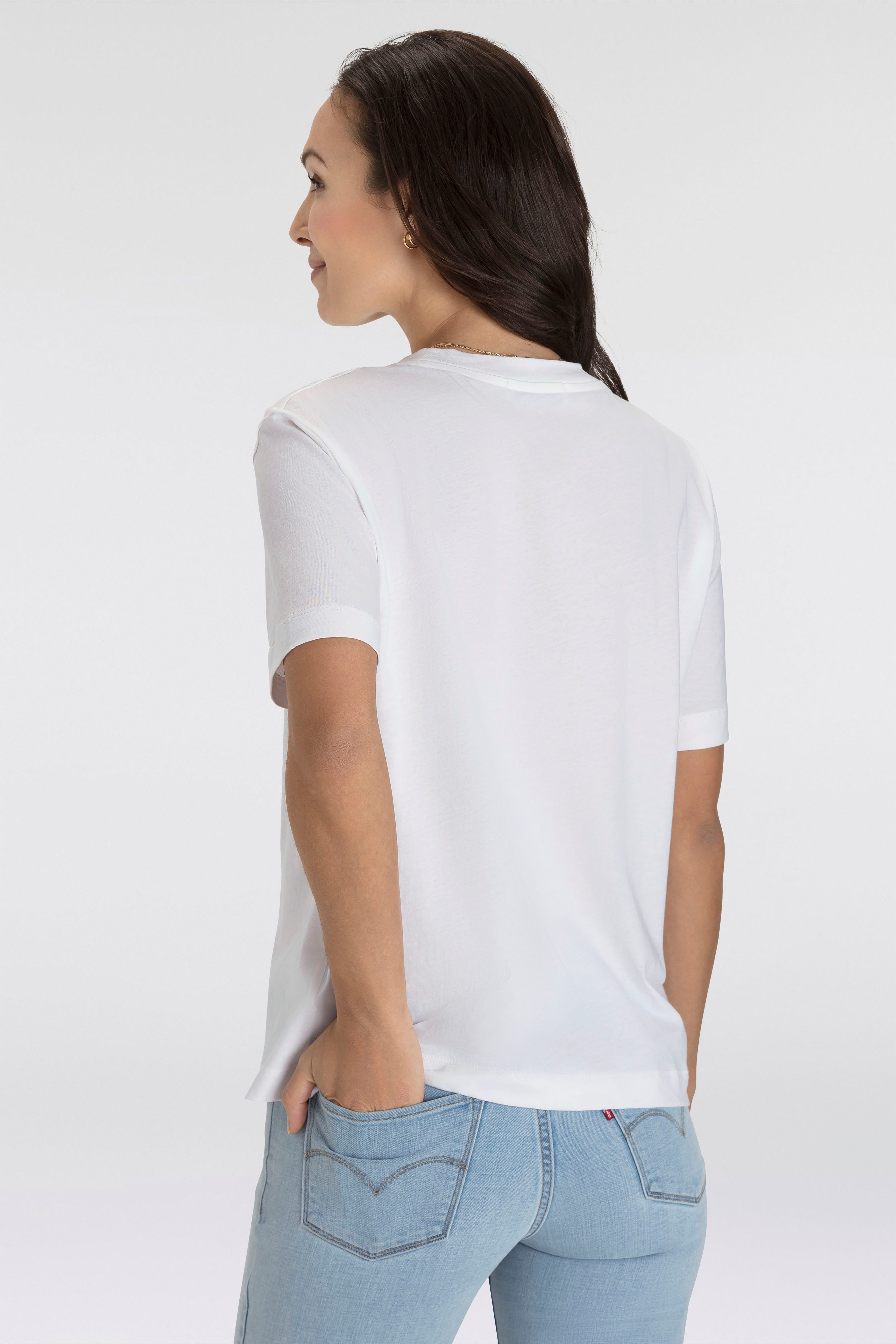 Replay T-Shirt mit Markenprint vorne günstig online kaufen