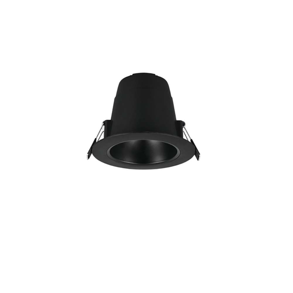 TRIO Leuchten LED Einbaustrahler, LED-Leuchtmittel fest verbaut, Farbwechsel, Neutralweiß, Warmweiß, Einbauleuchte Lampe Wohnzimmerleuchte schwarz Farbwechsel rund IP44
