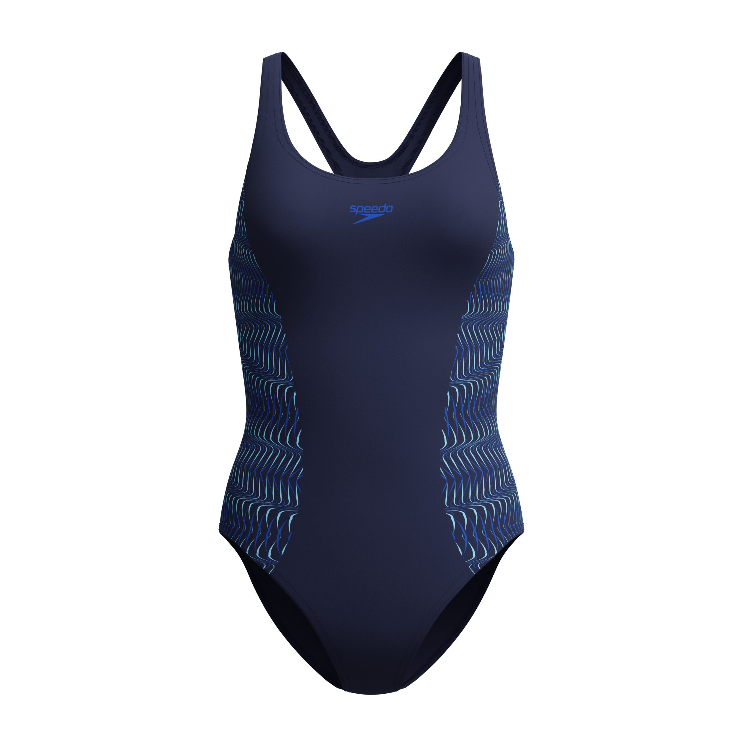 Speedo Schwimmanzug Medalist Placement Damen Badeanzug Marineblau/Blau