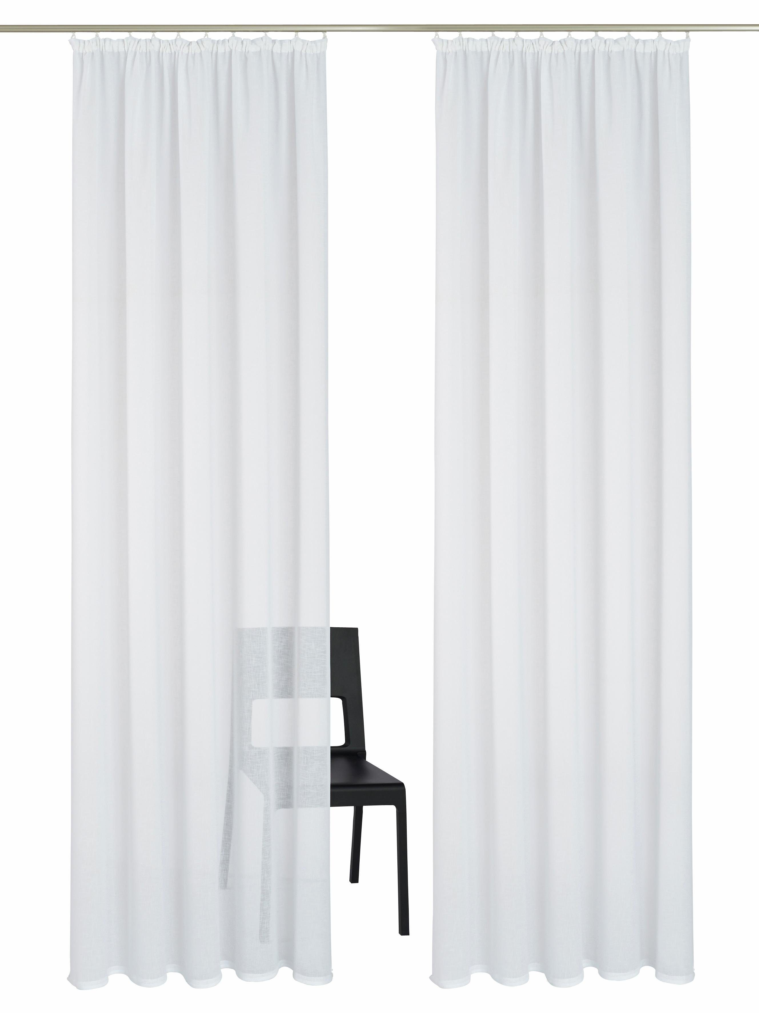 my home Gardine REGINA (2 St), Kräuselband, transparent, Voile, Vorhang, Fe günstig online kaufen