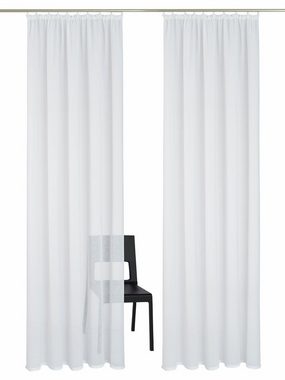 Gardine REGINA, my home, Kräuselband (2 St), transparent, Voile, Vorhang, Fertiggardine, 2-er Set, transparent, modern