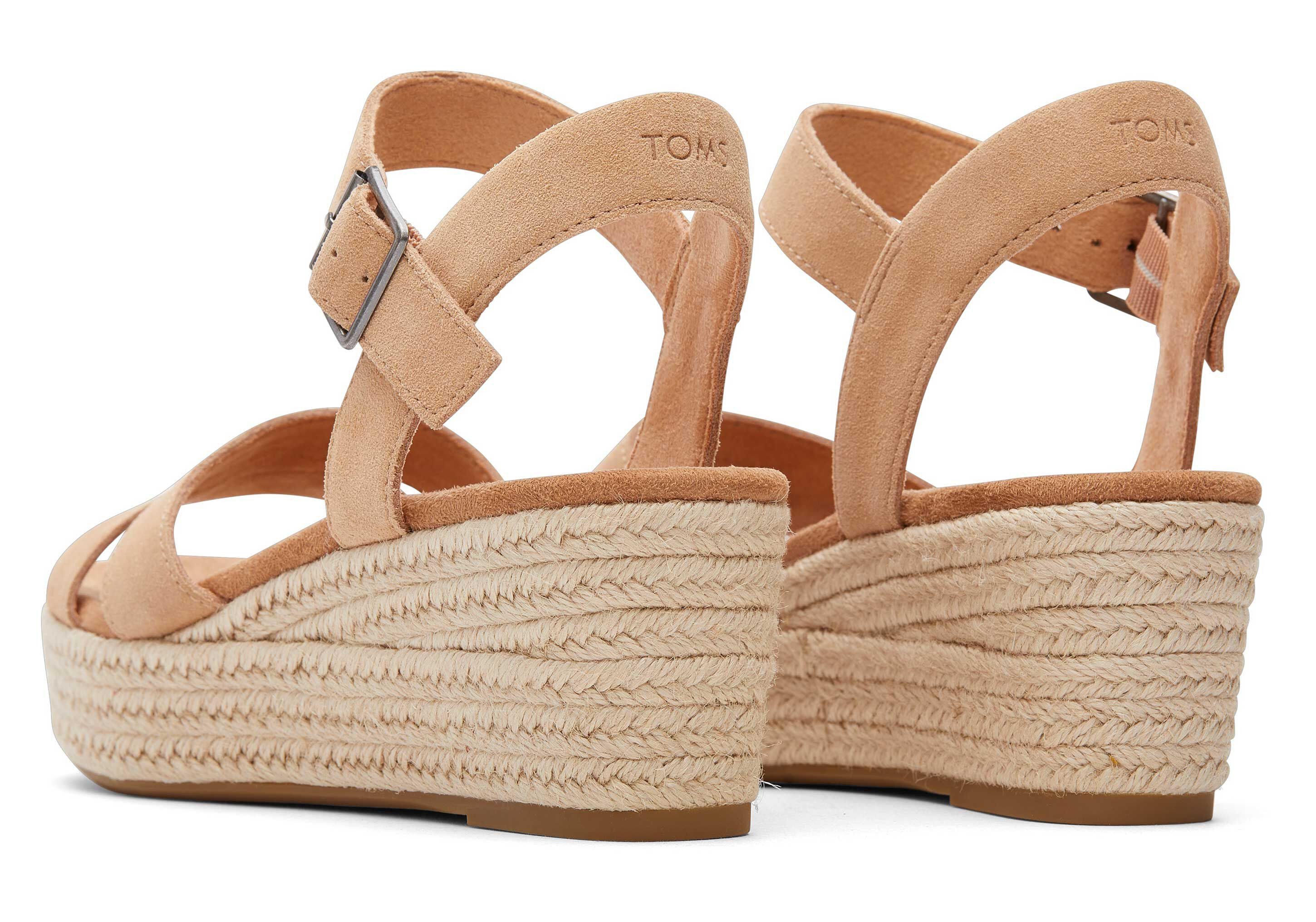 TOMS Audrey Toffee Suede Keilabsatz-Sandale Keilsandalette