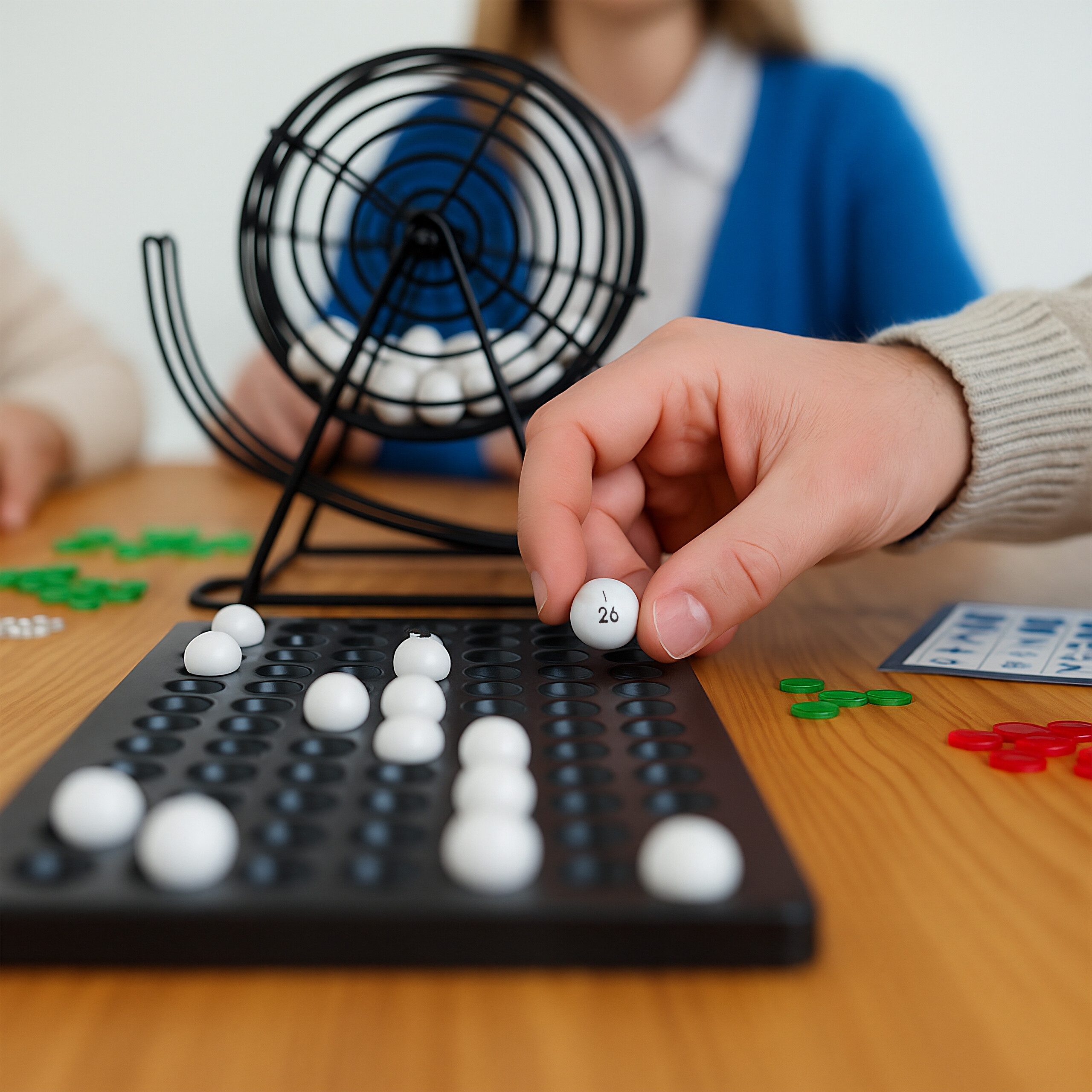 relaxdays Spielesammlung Bingospiel mit Lostrommel