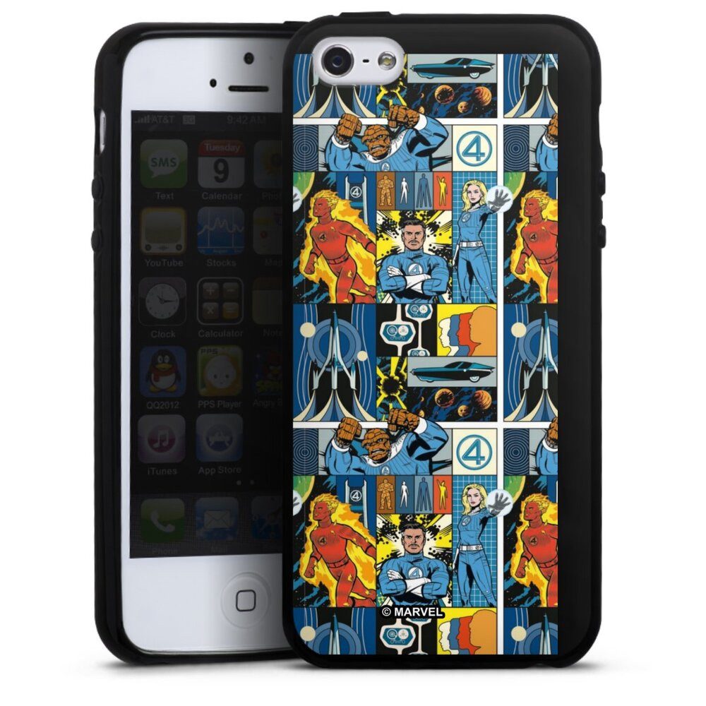 DeinDesign Handyhülle Marvel The Fantastic Four Offizielles Lizenzprodukt, Apple iPhone 5 Silikon Hülle Bumper Case Handy Schutzhülle