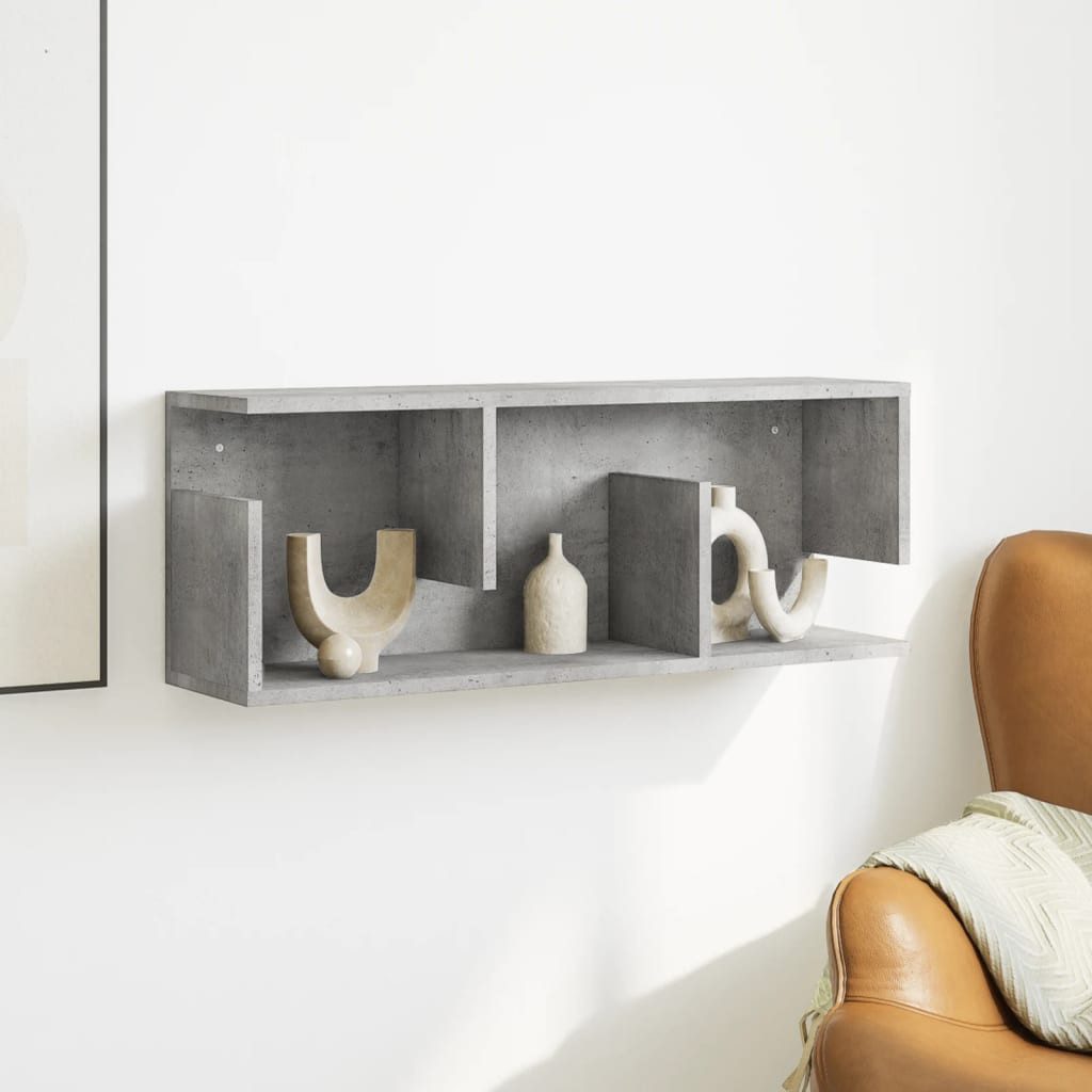 vidaXL Regal Wandschrank 80x20x30 cm Betongrau günstig online kaufen