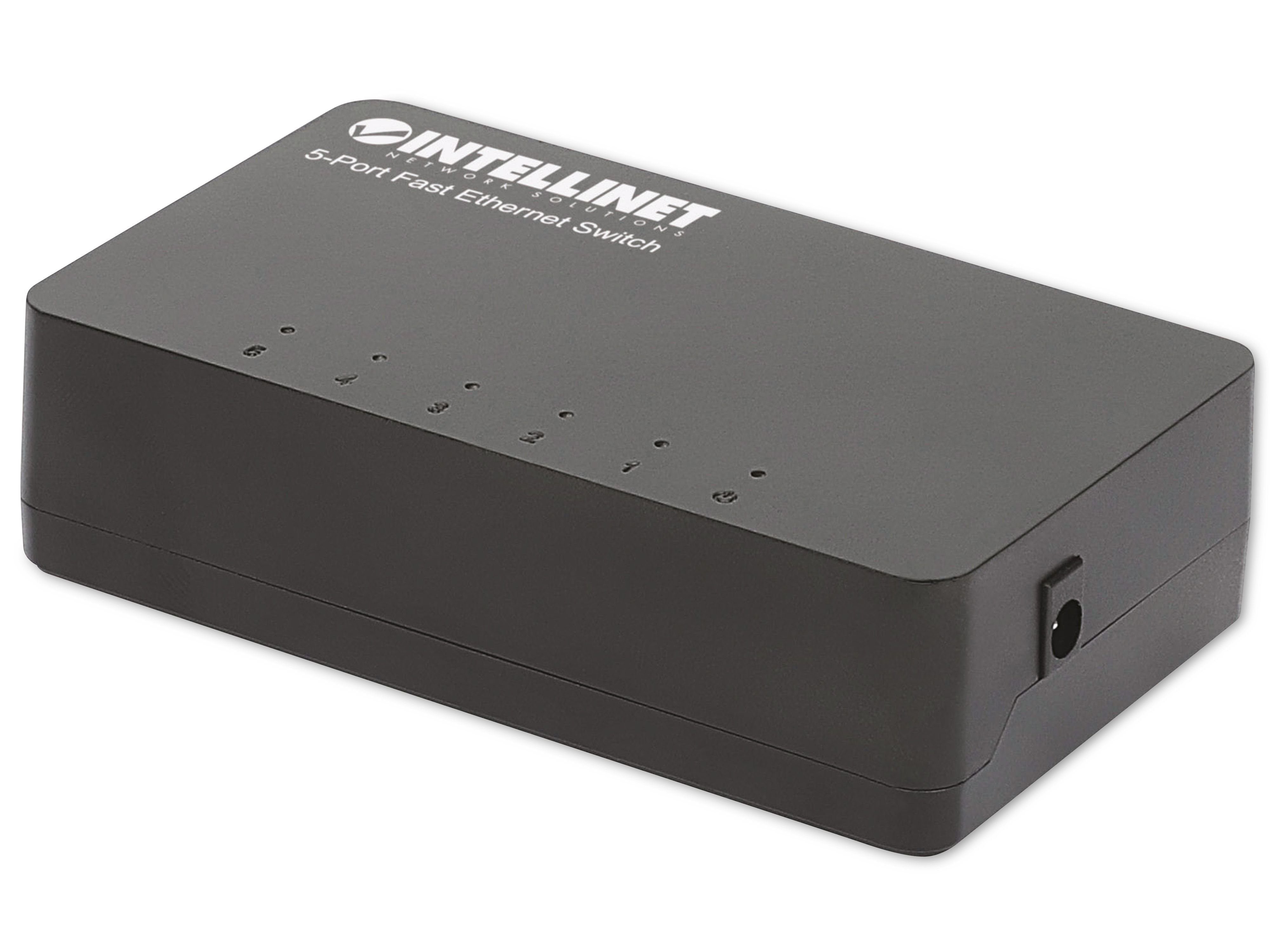 INTELLINET Ethernet Switch 561723 5-Port, schwarz Netzwerk-Switch