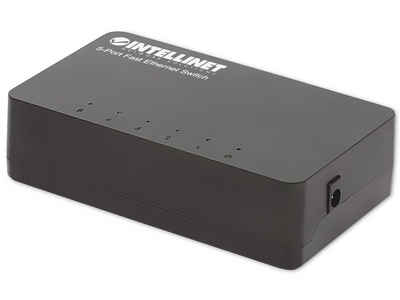 Intellinet INTELLINET Ethernet Switch 561723 5-Port, schwarz Netzwerk-Switch