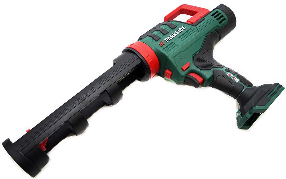 Parkside Akku-Kartuschenpistole 20V Akku-Kartuschenpresse PKPA 20 inkl. Akku (2Ah) u Ladegerät (2,4A), 300 ml, Integrierte LED-Arbeitsleuchte