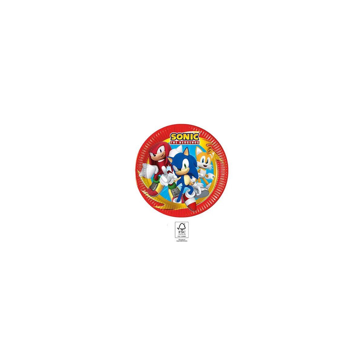 Sonic Pappteller Sonic the Hedgehog Sega Pappteller 23 cm – 8er-Set