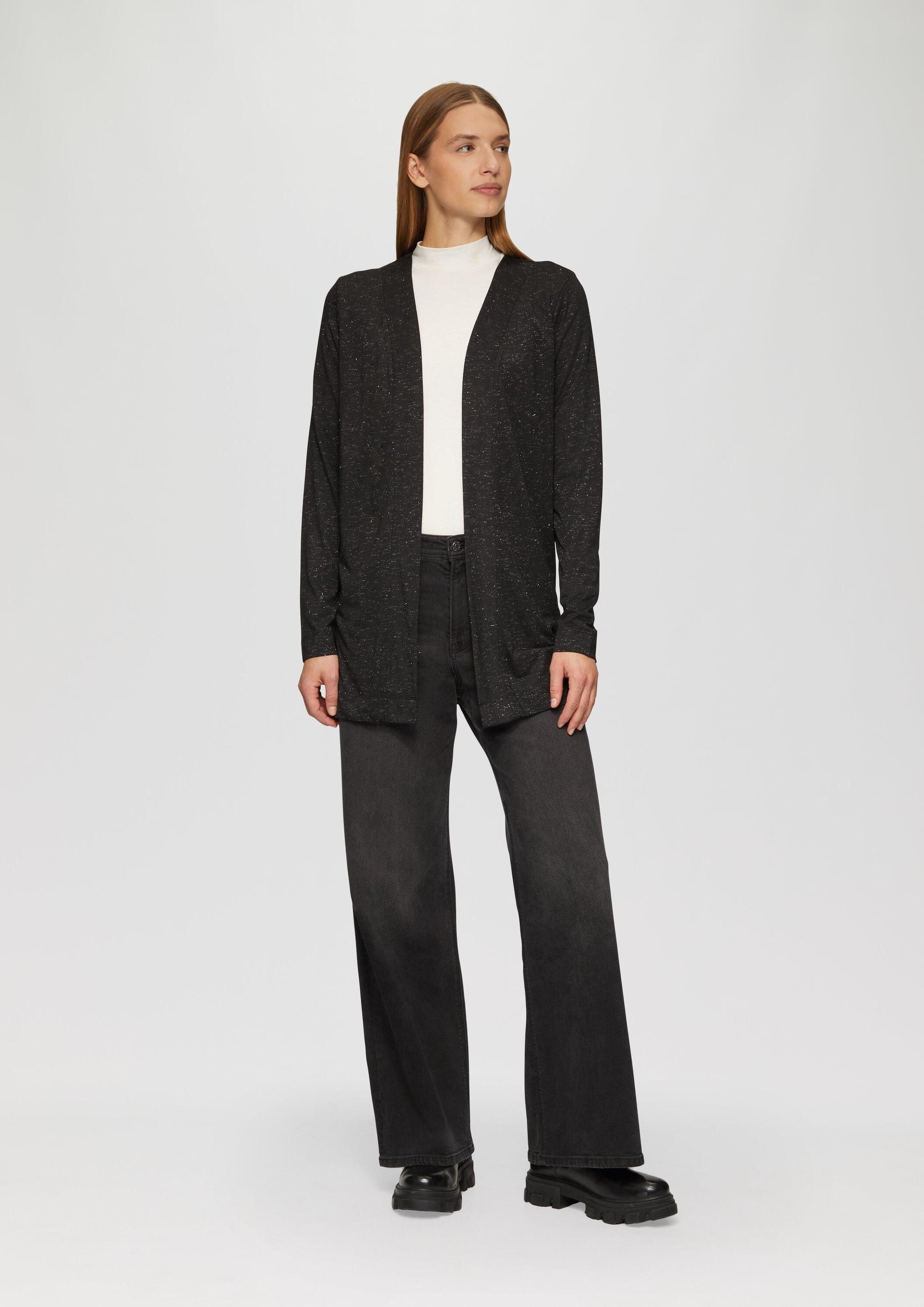 s.Oliver Cardigan Indoor-Jacke Langer Cardigan mit Glitzergarn günstig online kaufen