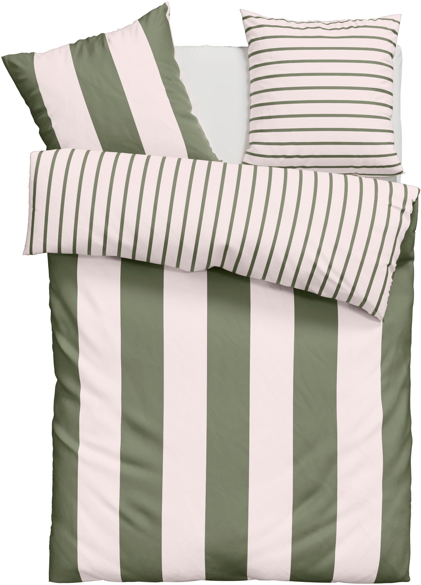 OTTO home Wendebettwäsche Sari Trend, Linon, 2 teilig, ab Gr. 135/200 cm, Bettwäsche in modernen Farben, trendig