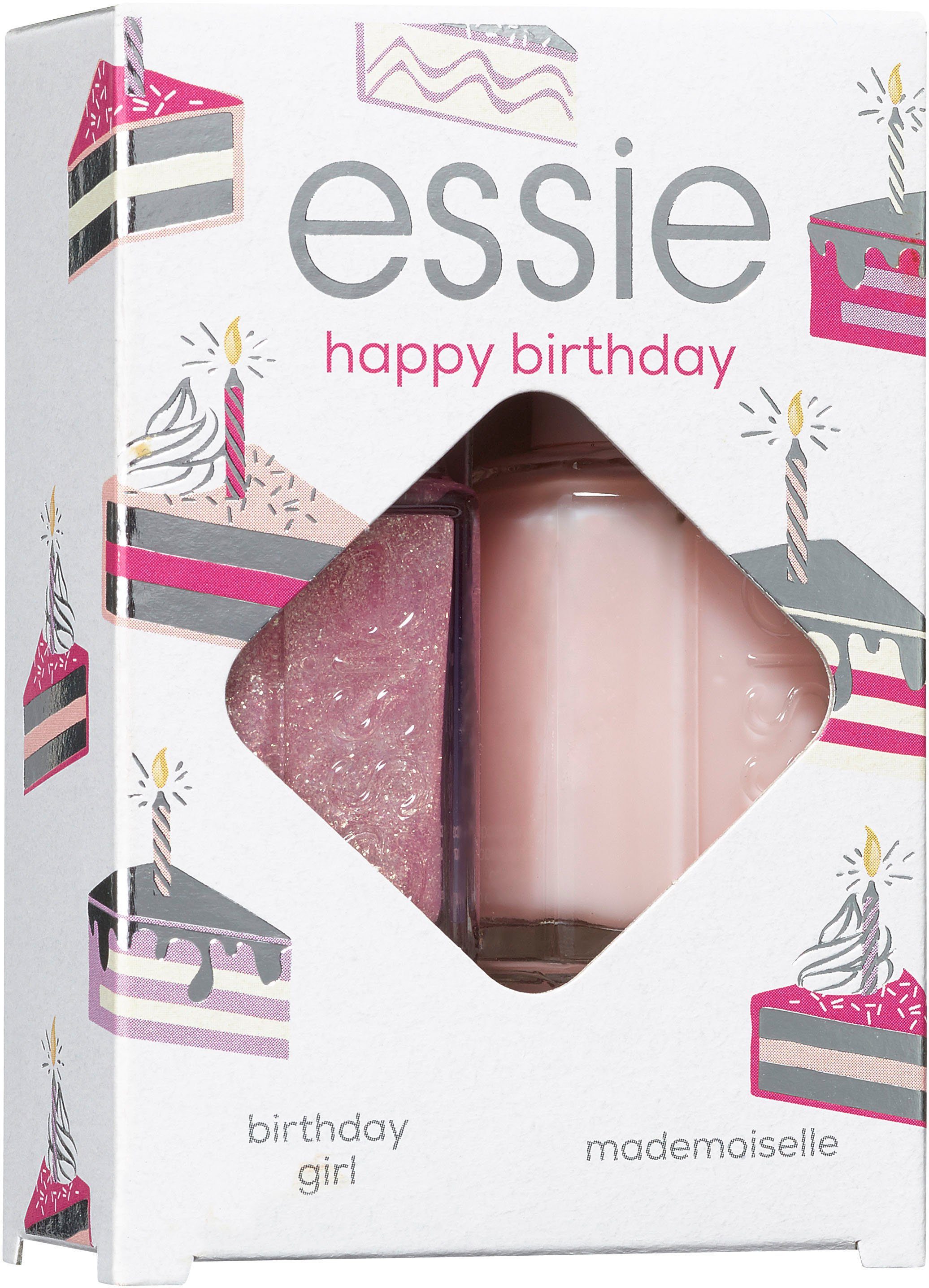 essie Nagellack-Set happy birthday, 2-tlg., mit natürlichen Inhaltsstoffen