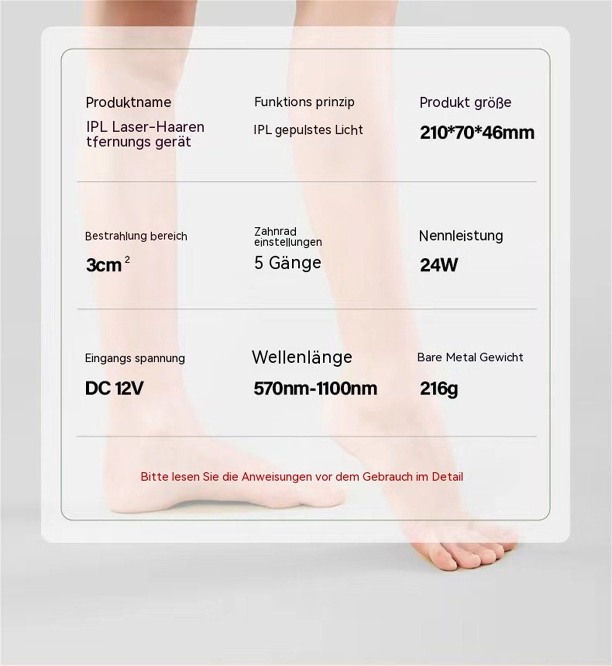 carefully selected IPL-Haarentferner Kabelloses weiß schmerzlose Laser-Haarentfernungsgerät, Haarentfernung