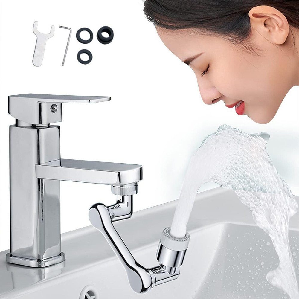 Wasserhahn Strahlregler 1080° GLIESE Schwenkbarere Waschtischarmatur (4-St)