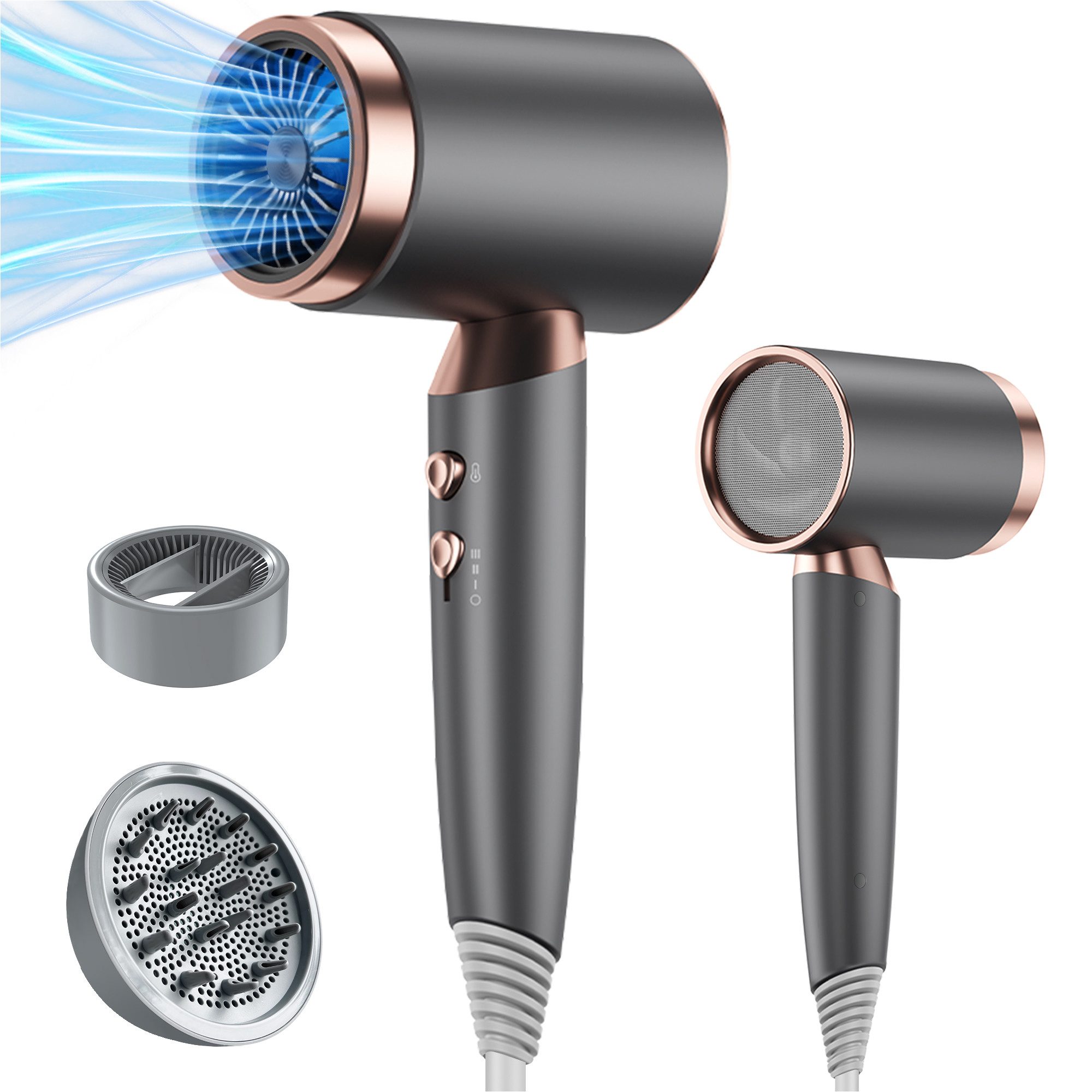 Haartrockner Ionic-Haartrockner, Leistungsstark Föhn Ionen Dry & Style Hairdryer
