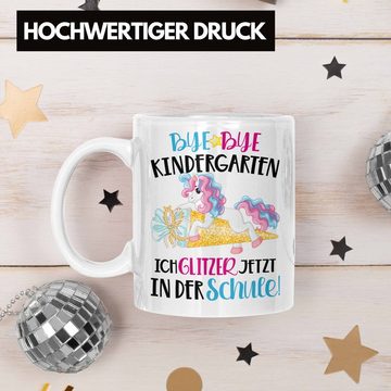 Trendation Tasse Trendation - Bye Bye Kindergarten Einschulung Mädchen Geschenk Tasse Schulstart 1. Schultag Schuleinführung Schulanfang Geschenkidee 2022 Schulkind