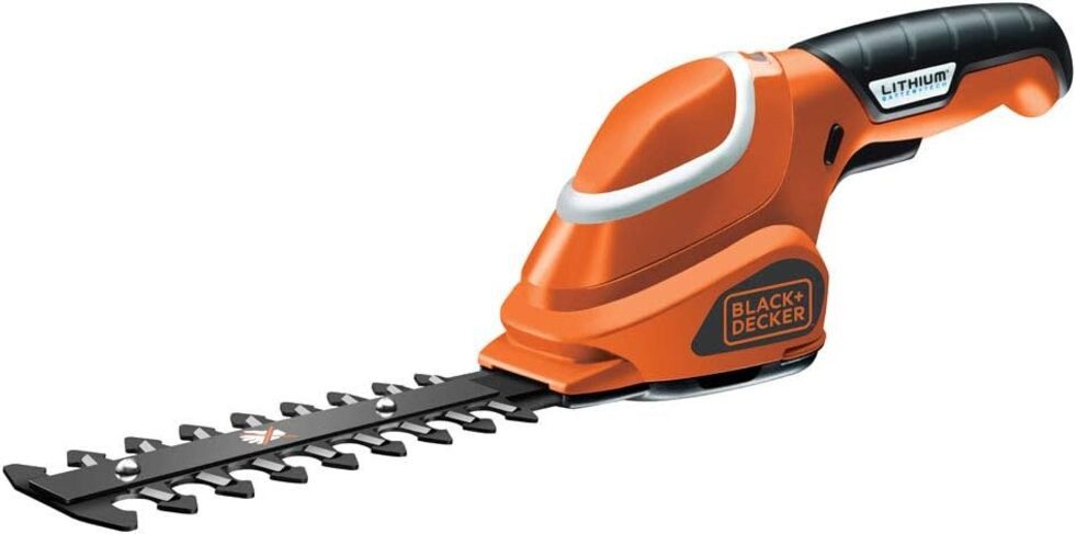 Black + Decker Akku-Strauchschere Akku Strauchschere, 3,6V Li-Ion, 15 cm Ladestation/kabel enthalten, (1 St)